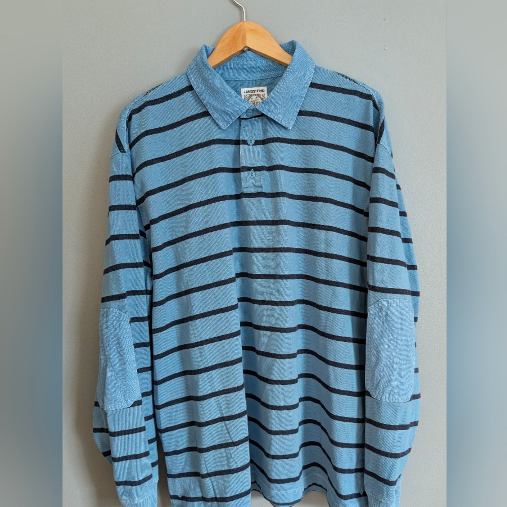 Vintage Lands' End Rugby Shirt Size XLT